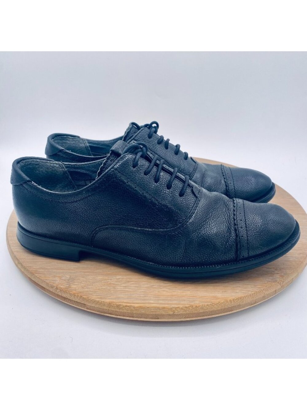 Camper Shoes Womens 8 38 Black Leather Lace Up Cap Toe Oxfords Minimalist